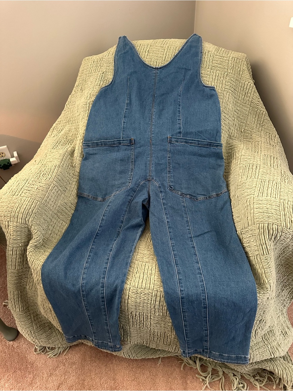 eesome Blue Denim Overall Jumpsuit
